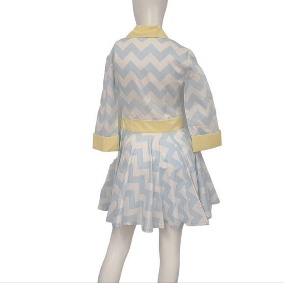 Vintage Handmade Chevron Dress Small - Picture 5 of 7